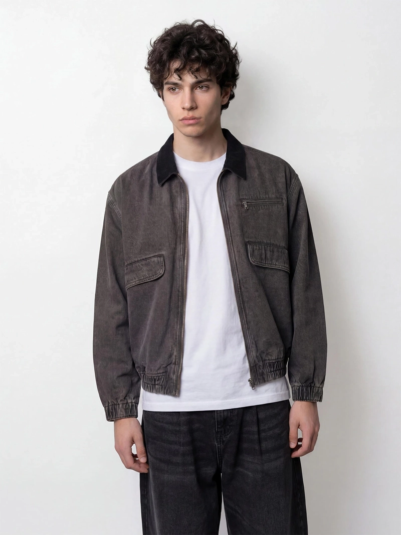 CHAQUETA HOMBRE INDEX ALGODÓN CUELLO COTELÉ - 1