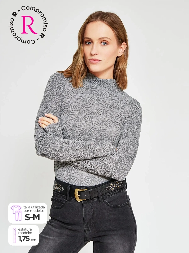 POLERA MUJER TATIENNE MANGA LARGA PUNTO - 1