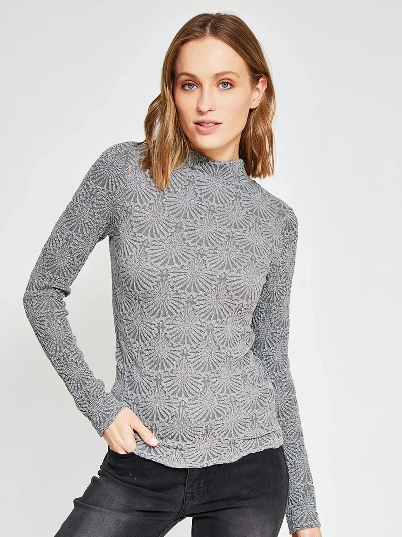 POLERA MUJER TATIENNE MANGA LARGA PUNTO - 2