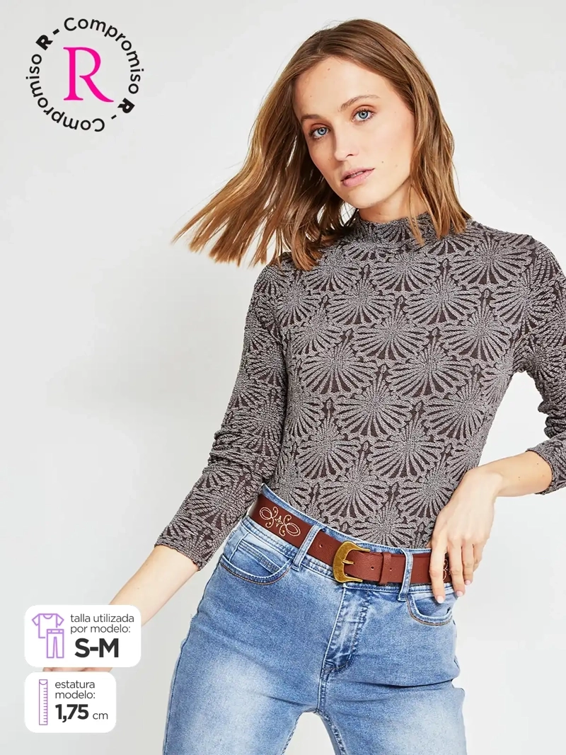 POLERA MUJER TATIENNE MANGA LARGA PUNTO - 1
