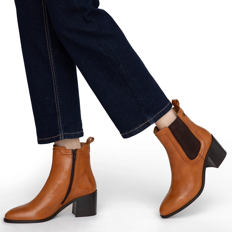 BOTINES MUJER GACEL CAFÉ CALUM CUERO - 2