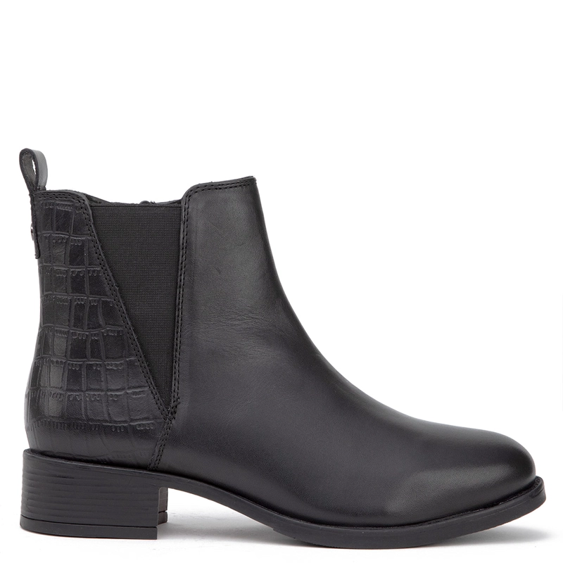 BOTINES MUJER GACEL NEGRO GENESIS CUERO - 1
