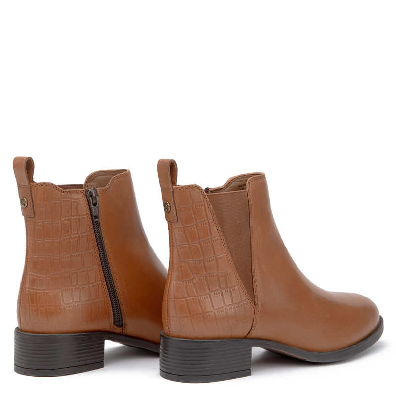 BOTINES MUJER GACEL CAFÉ  GENESIS CUERO - 4