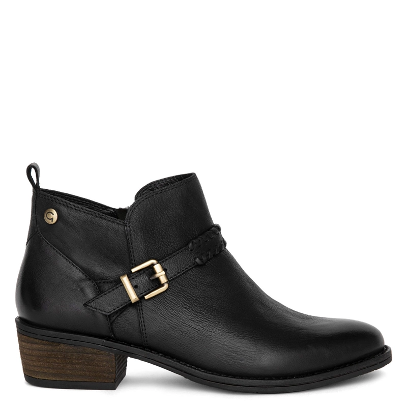 BOTINES MUJER GACEL NEGRO GINA CUERO - 1