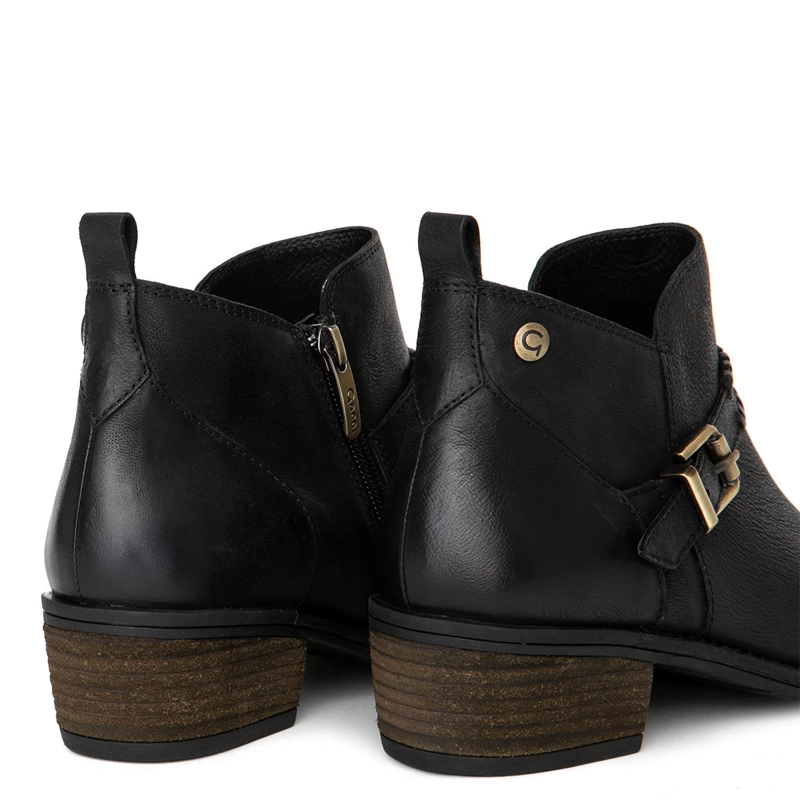BOTINES MUJER GACEL NEGRO GINA CUERO - 4