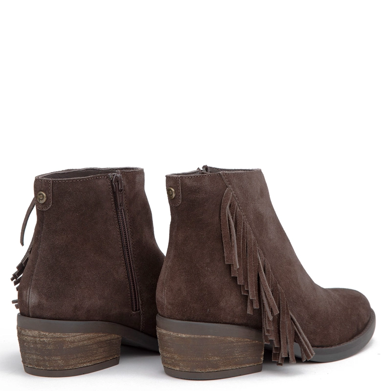BOTINES MUJER GACEL CHOCOLATE GINITA CUERO - 4