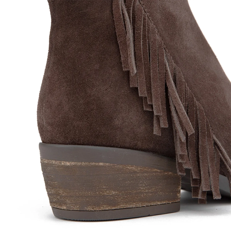 BOTINES MUJER GACEL CHOCOLATE GINITA CUERO - 5