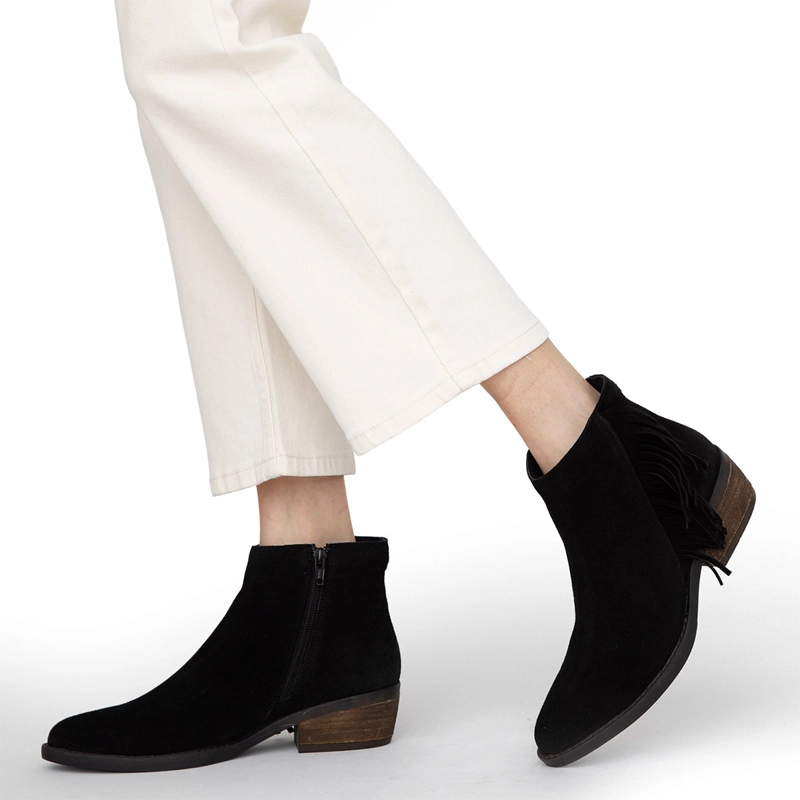 BOTINES MUJER GACEL NEGRO GINITA CUERO - 2
