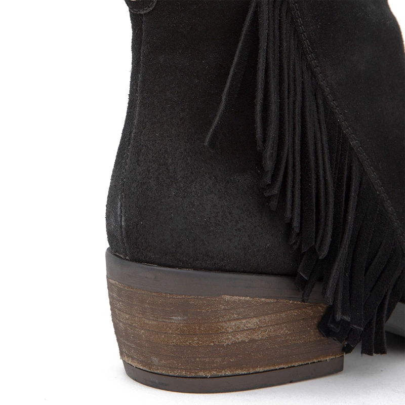 BOTINES MUJER GACEL NEGRO GINITA CUERO - 5