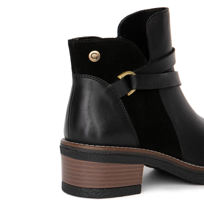 BOTINES MUJER GACEL NEGRO MIKA CUERO - 5