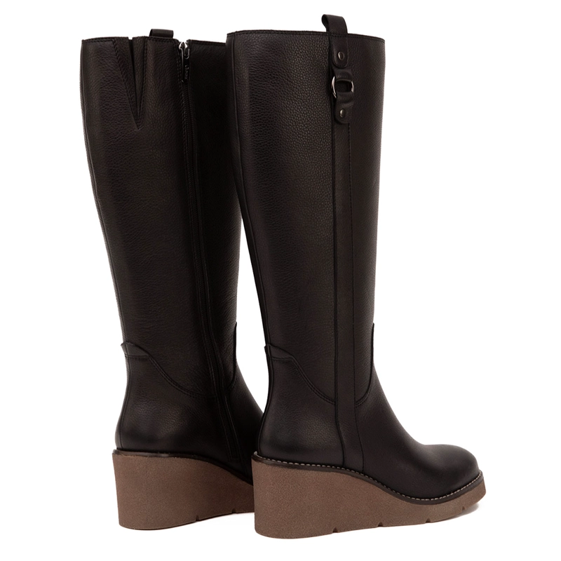 BOTAS MUJER GACEL NEGRO LEDY CUERO - 4