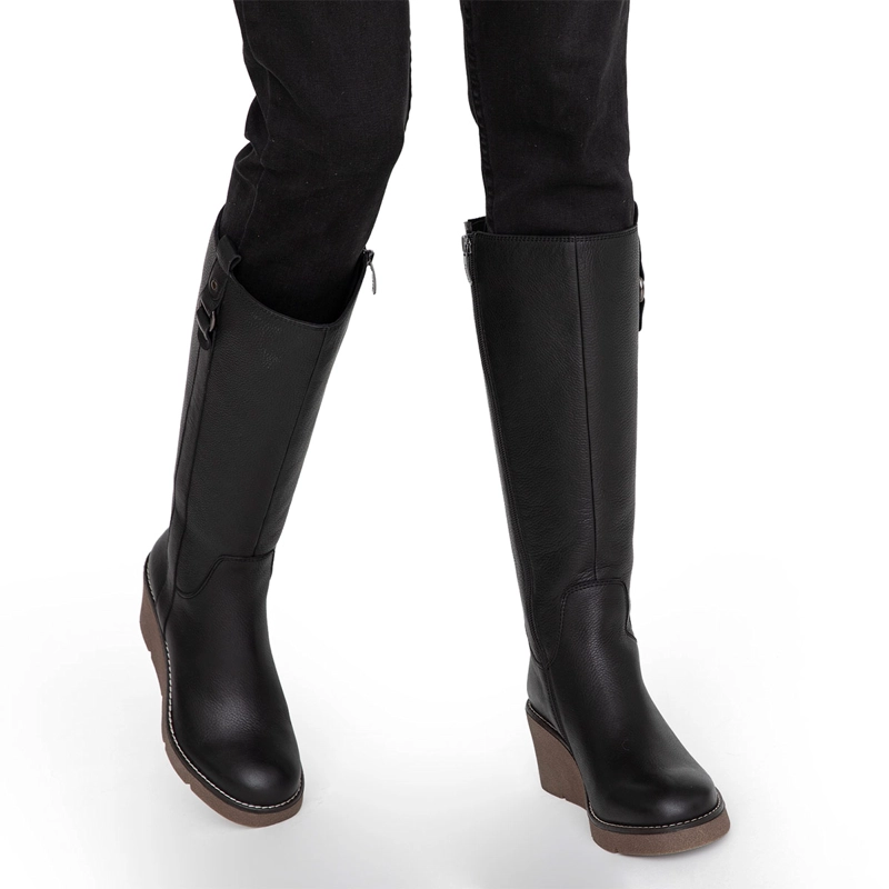 BOTAS MUJER GACEL NEGRO LEDY CUERO - 2