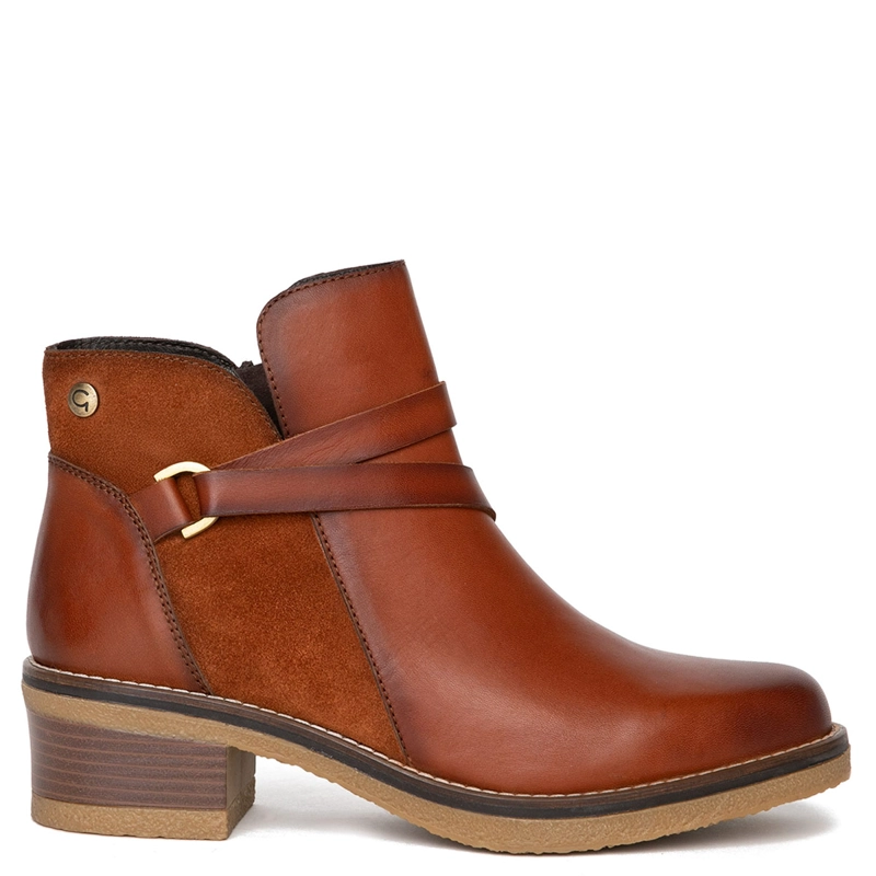 BOTINES MUJER GACEL CAFÉ MIKA CUERO - 1