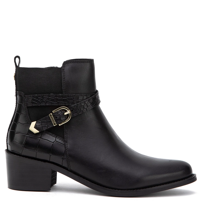 BOTINES MUJER GACEL NEGRO MONTANA CUERO - 1