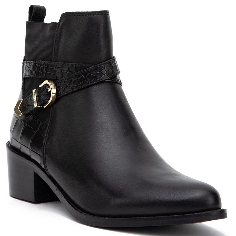 BOTINES MUJER GACEL NEGRO MONTANA CUERO - 3
