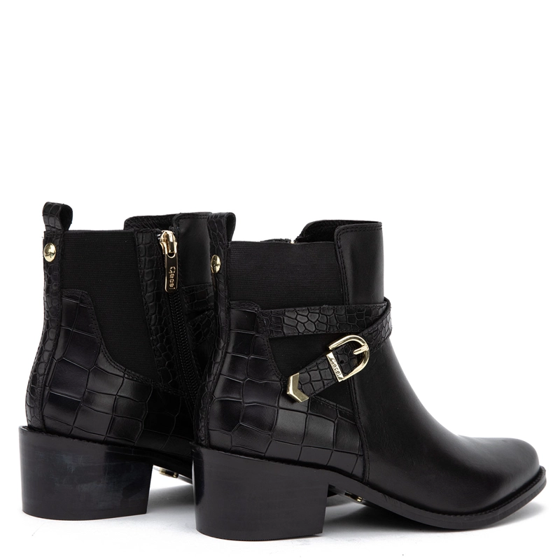 BOTINES MUJER GACEL NEGRO MONTANA CUERO - 4