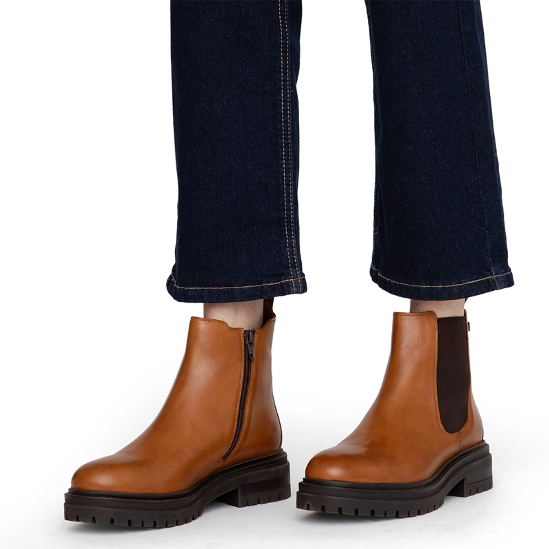 BOTINES MUJER GACEL CAFÉ TIMOTHY CUERO - 2