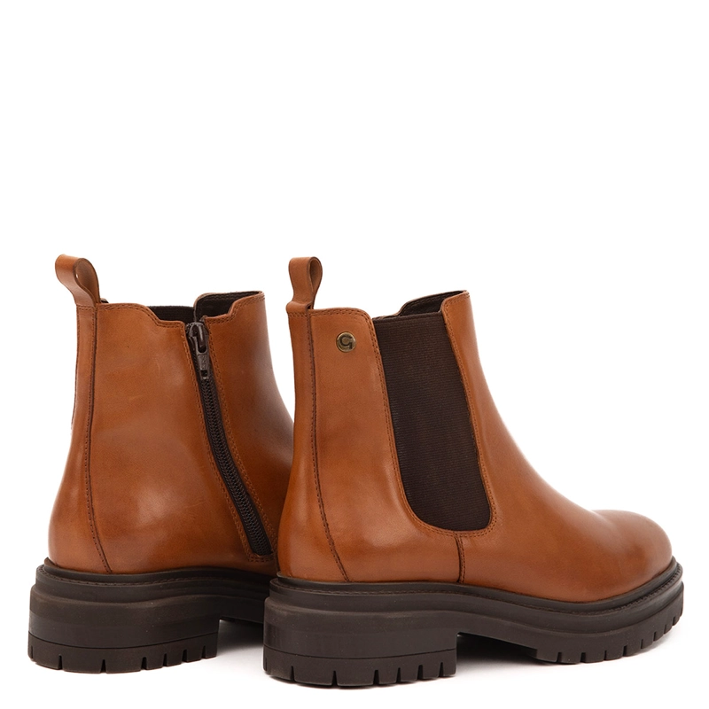 BOTINES MUJER GACEL CAFÉ TIMOTHY CUERO - 4