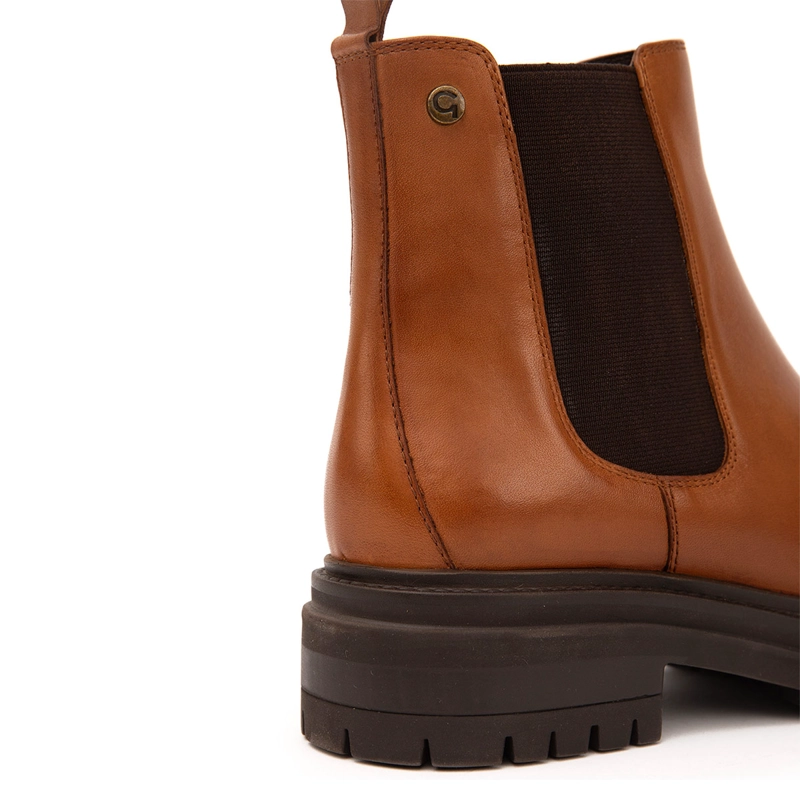 BOTINES MUJER GACEL CAFÉ TIMOTHY CUERO - 5