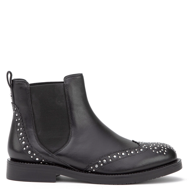 BOTINES MUJER GACEL NEGRO ZOEY CUERO - 1