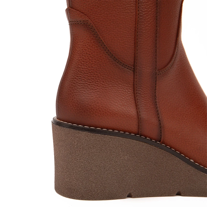 BOTAS MUJER GACEL CAFÉ LEDY CUERO - 5