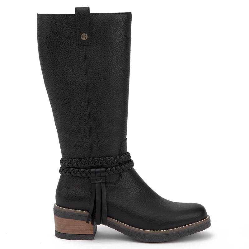BOTAS MUJER GACEL NEGRO MIKA CUERO - 1