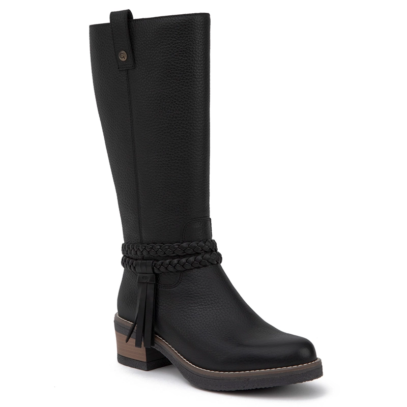 BOTAS MUJER GACEL NEGRO MIKA CUERO - 3