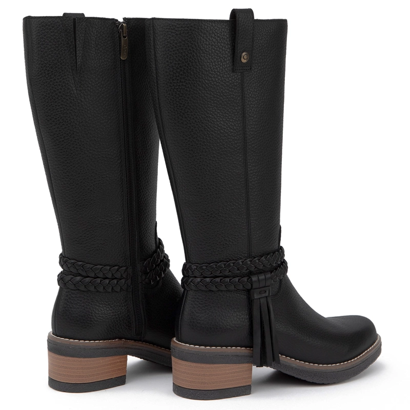 BOTAS MUJER GACEL NEGRO MIKA CUERO - 4