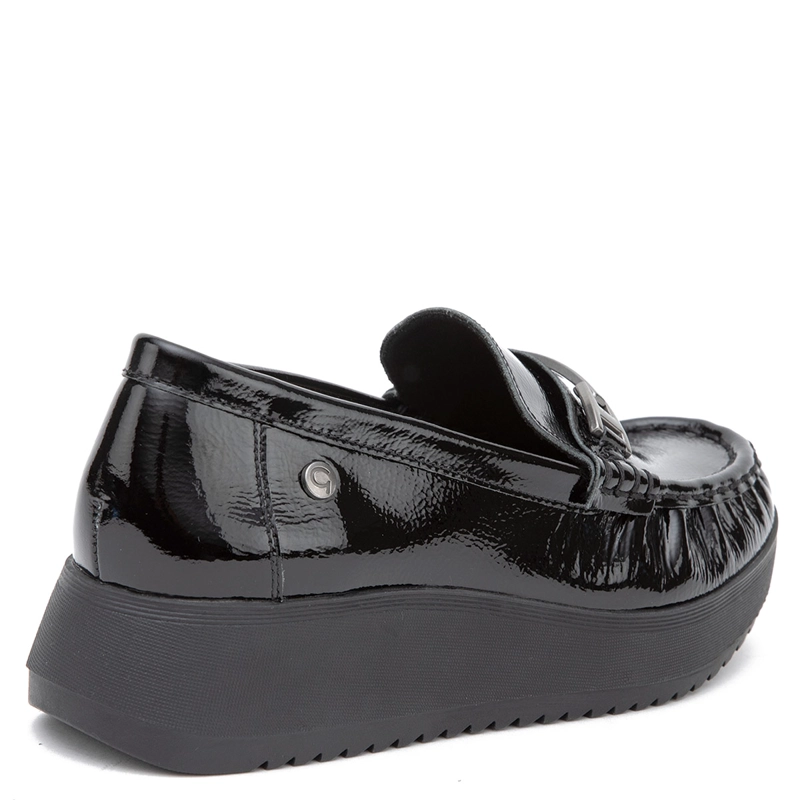 MOCASINES MUJER GACEL NEGRO LYDIA CUERO - 4