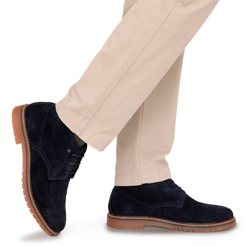 BOTINES HOMBRE GUANTE AZUL MARINO ALBANY CUERO - 2