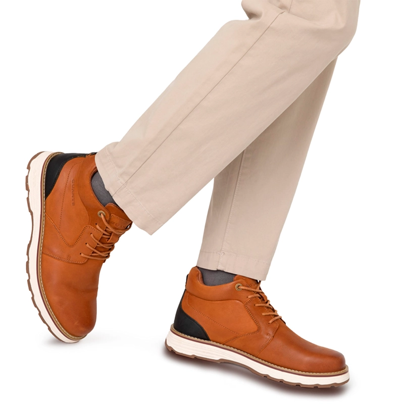 BOTINES HOMBRE GUANTE CAFÉ RODEO CUERO - 2