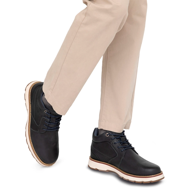 BOTINES HOMBRE GUANTE AZUL RODEO CUERO - 2