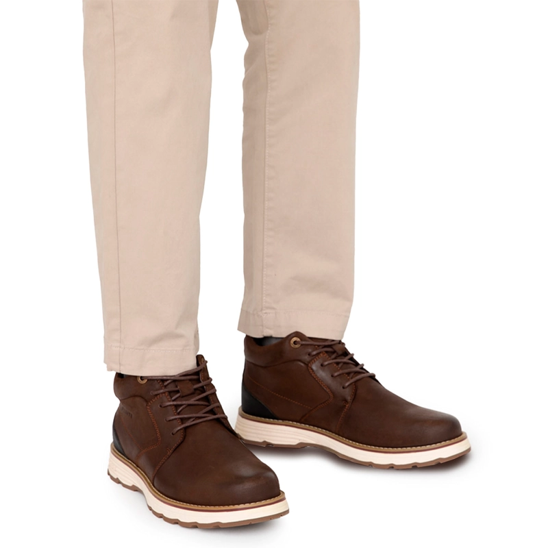 BOTINES HOMBRE GUANTE CHOCOLATE RODEO CUERO - 2