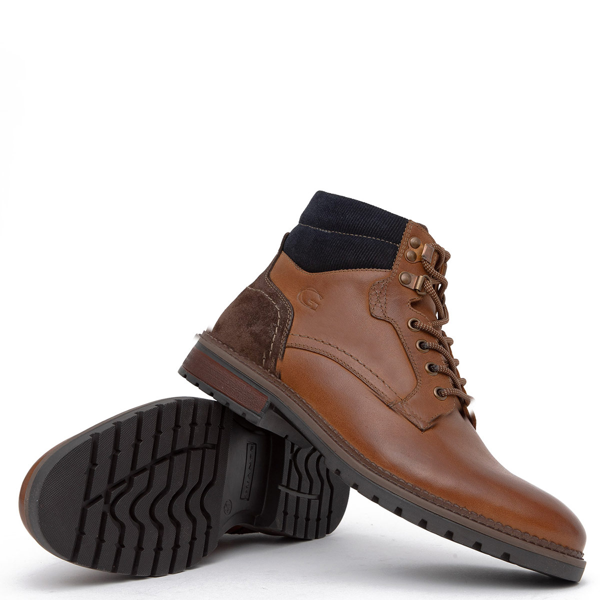 BOTINES HOMBRE GUANTE CAFÉ SALENTO CUERO - 5