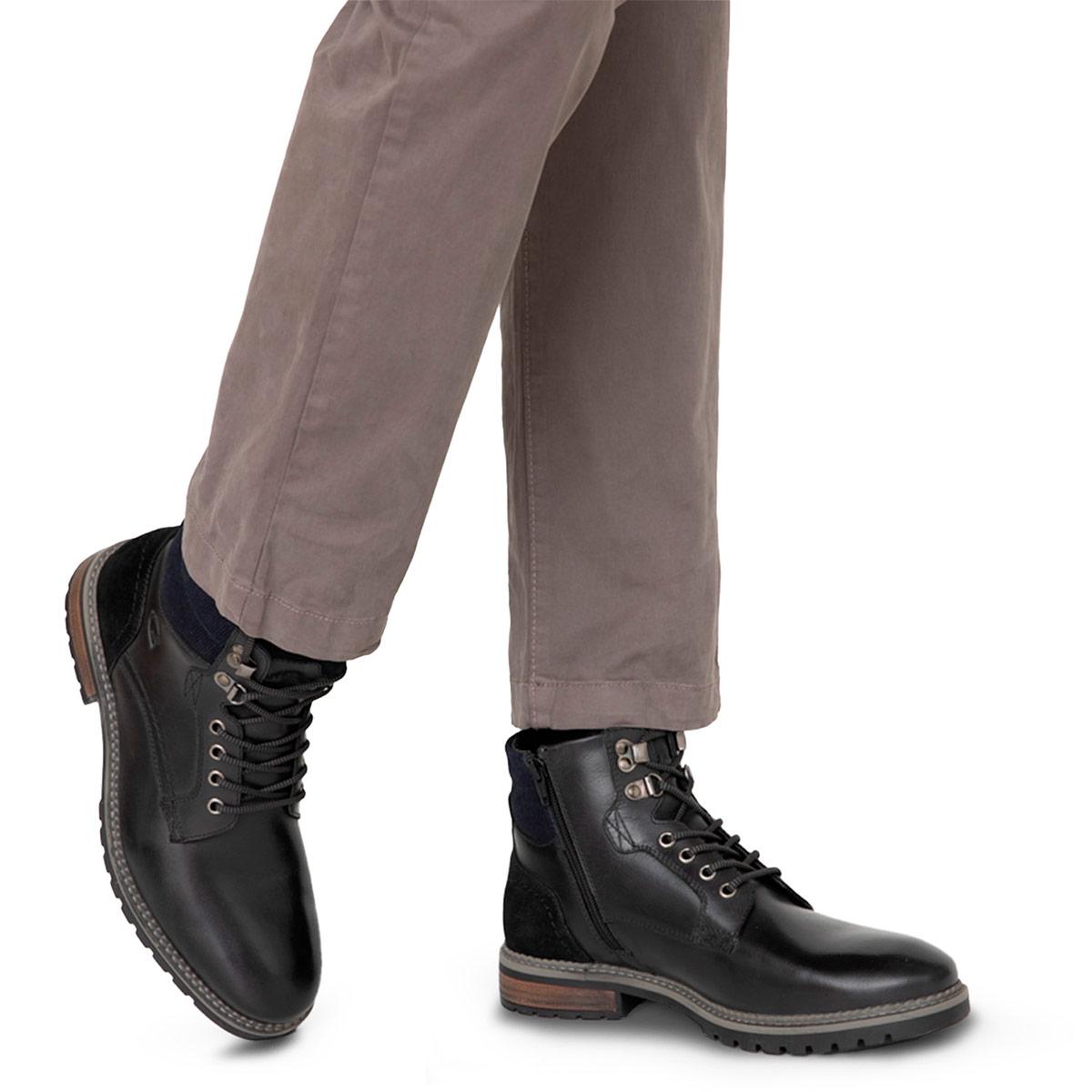 BOTINES HOMBRE GUANTE NEGRO SALENTO CUERO - 2