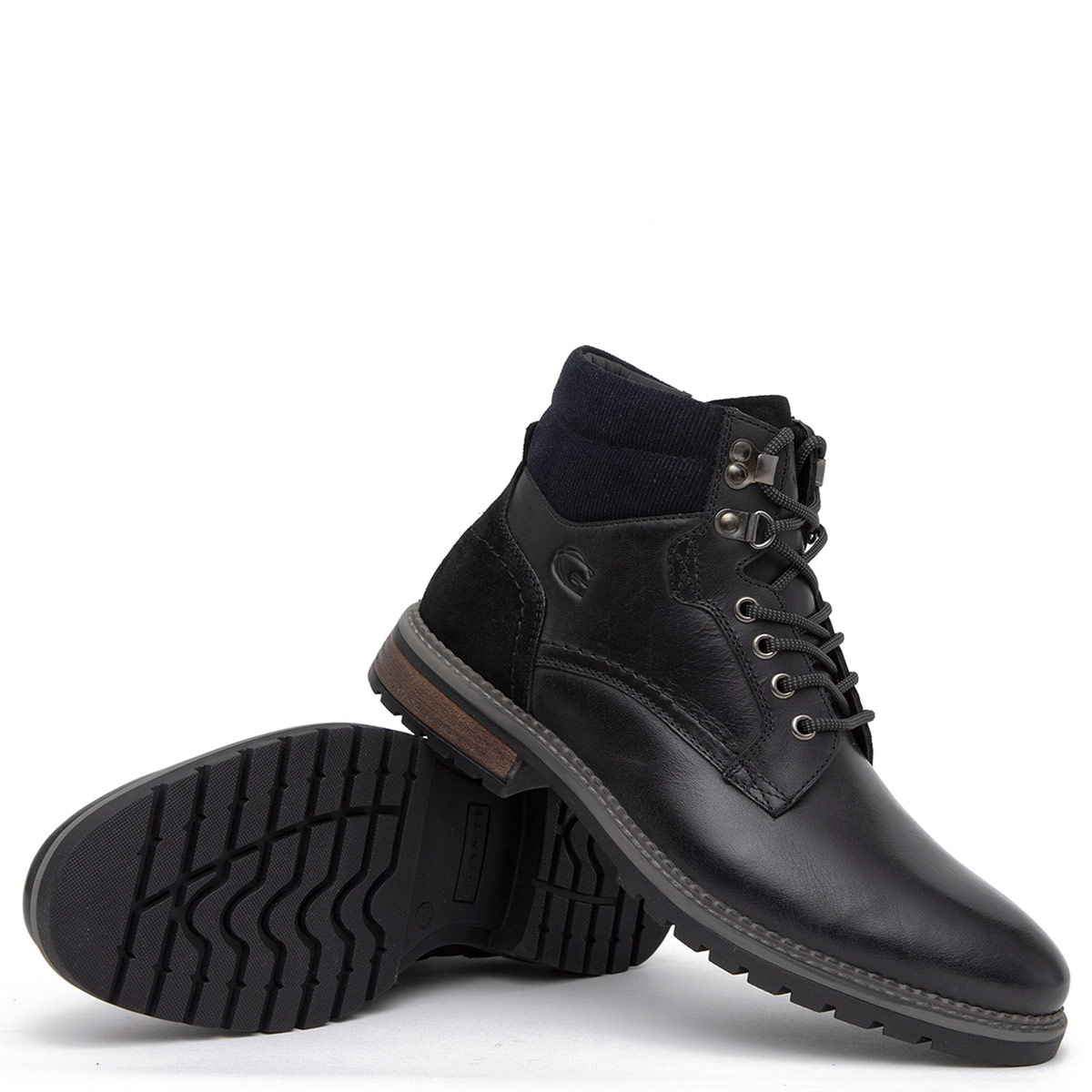 BOTINES HOMBRE GUANTE NEGRO SALENTO CUERO - 5
