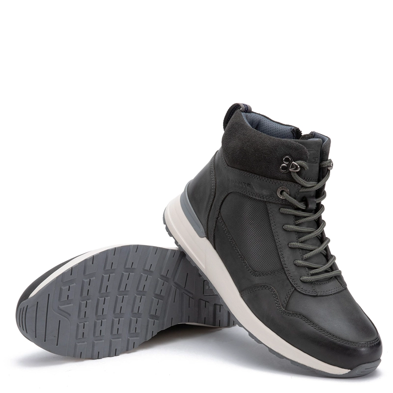 ZAPATILLAS HOMBRE GUANTE CASUALES GRIS KIOTO CUERO - 5
