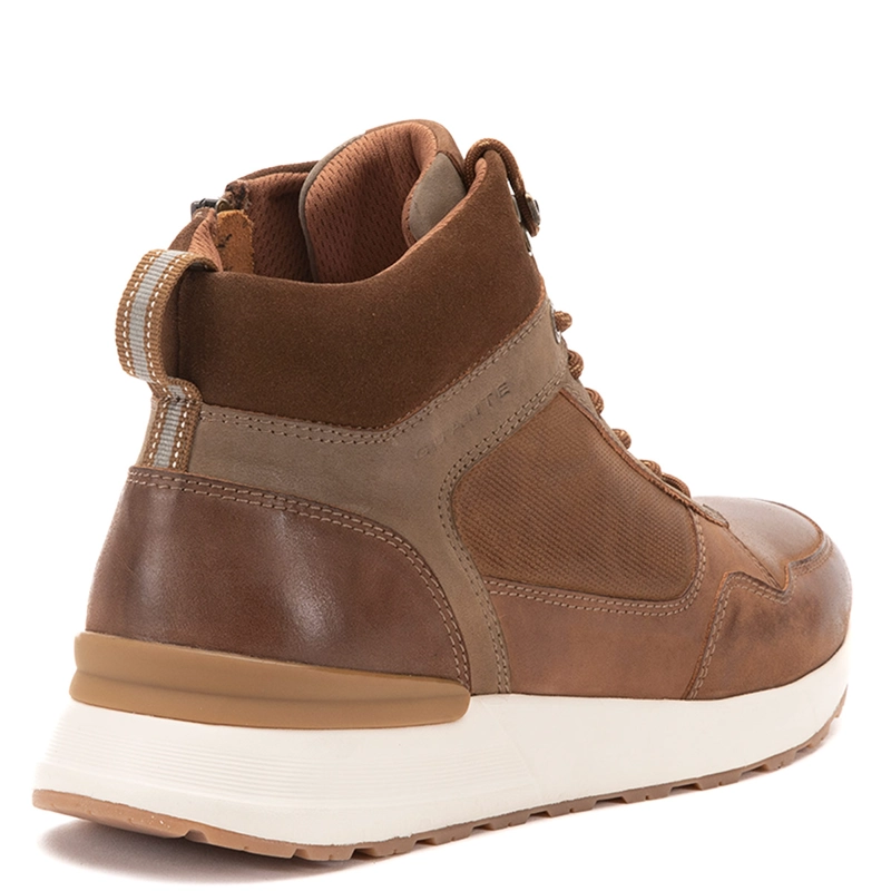 ZAPATILLAS HOMBRE GUANTE CASUALES CAMEL KIOTO CUERO - 4
