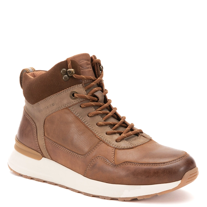 ZAPATILLAS HOMBRE GUANTE CASUALES CAMEL KIOTO CUERO - 3