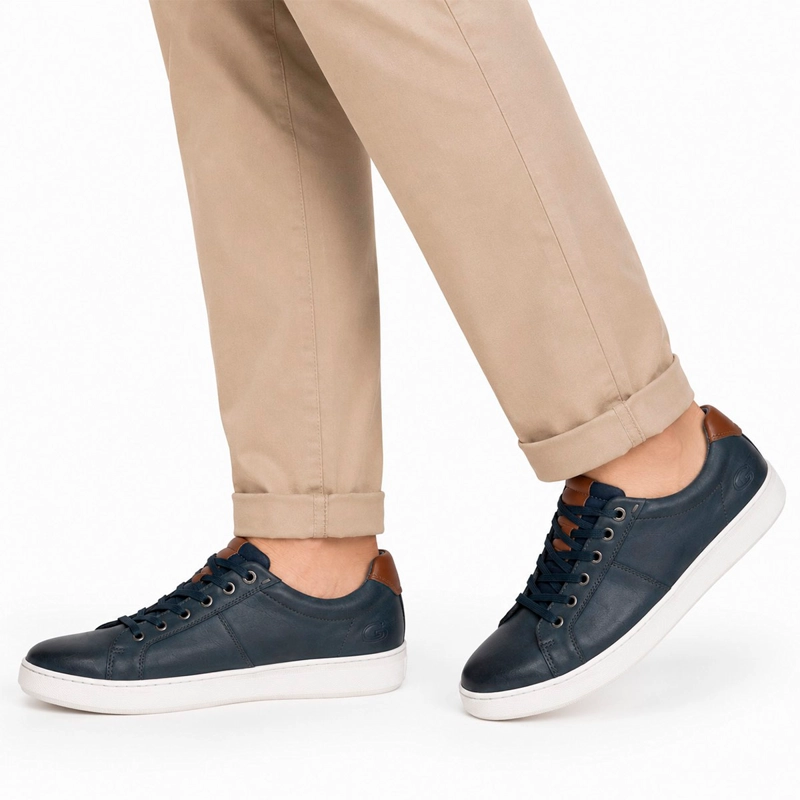 ZAPATILLAS HOMBRE GUANTE URBANAS AZUL MARINO MELBOURN CUERO - 2