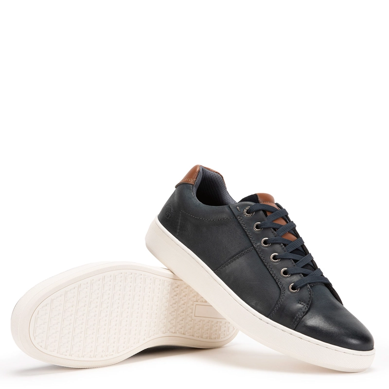 ZAPATILLAS HOMBRE GUANTE URBANAS AZUL MARINO MELBOURN CUERO - 5