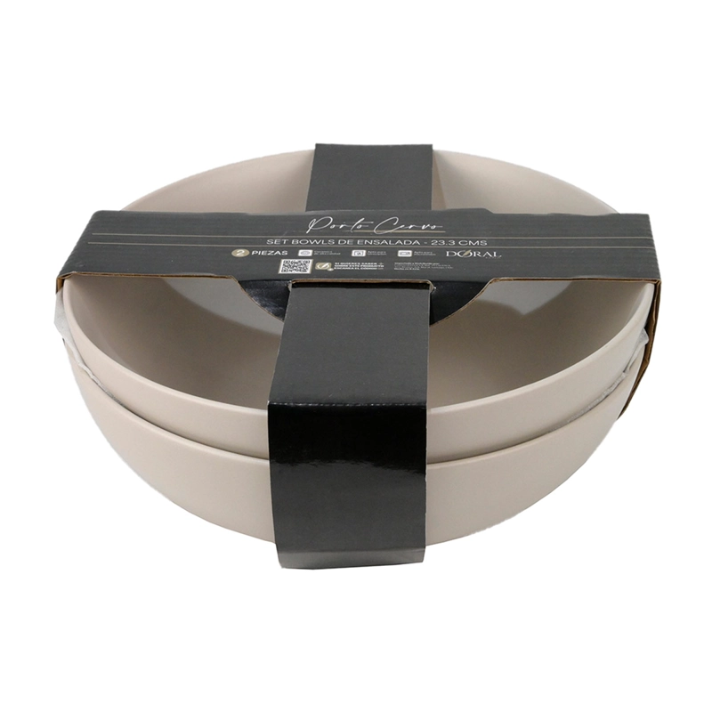 SET 2 BOWLS ENSALADA DORAL PORTO SERVO CREMA - 5