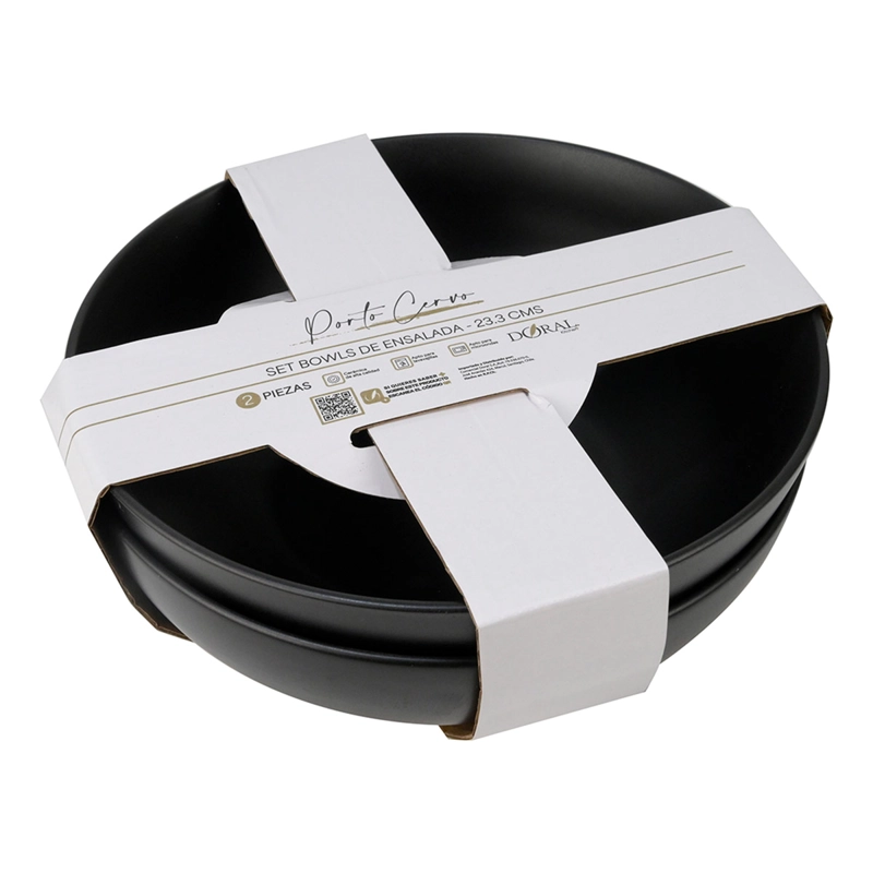 SET 2 BOWLS ENSALADA DORAL PORTO SERVO NEGRO - 5