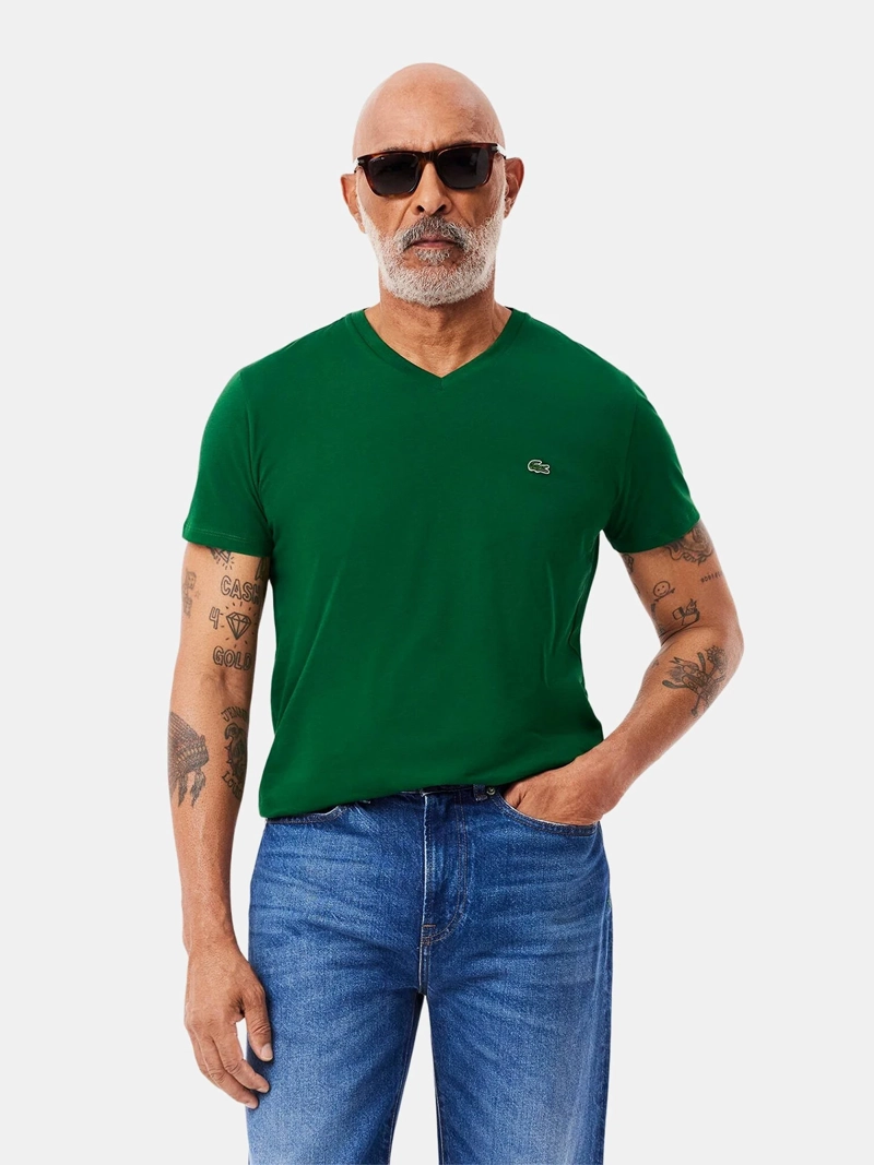 POLERA HOMBRE LACOSTE ALGODÓN MANGA CORTA - 1