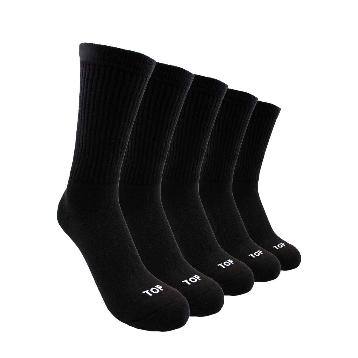 CALCETINES MUJER TOP PACK X5 NEGRO - 1