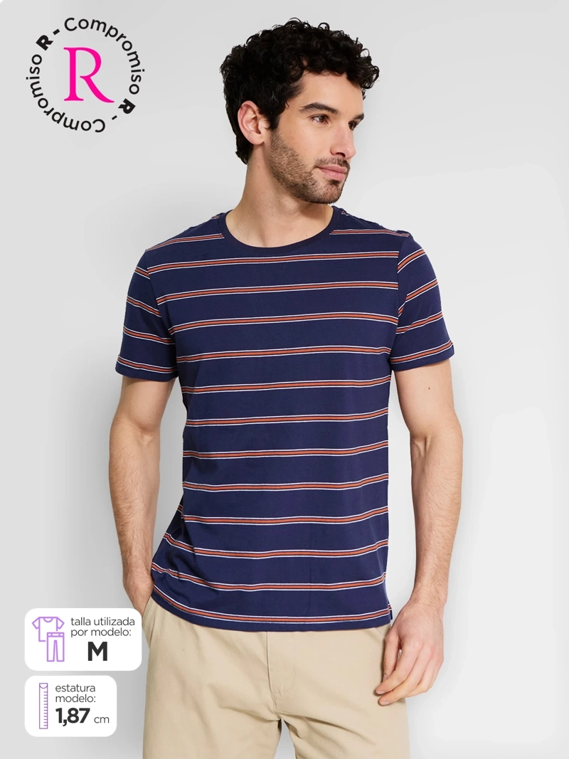 POLERA HOMBRE KENNETH STEVENS ALGODÓN MANGA CORTA