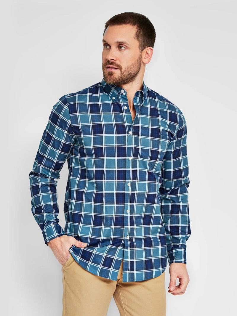 CAMISA HOMBRE KENNETH STEVENS ALGODÓN MANGA LARGA POPLIN - 1