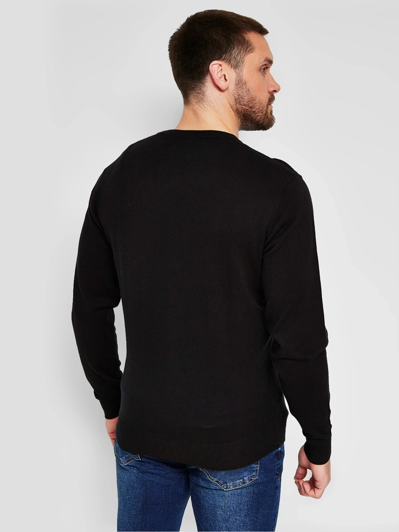 SWEATER HOMBRE KENNETH STEVENS ALGODÓN CUELLO REDONDO BÁSICO - 2