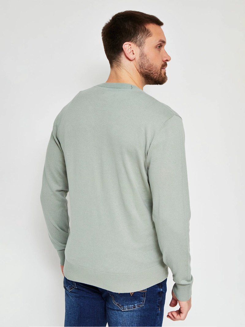 SWEATER HOMBRE KENNETH STEVENS ALGODÓN CUELLO REDONDO BÁSICO - 2