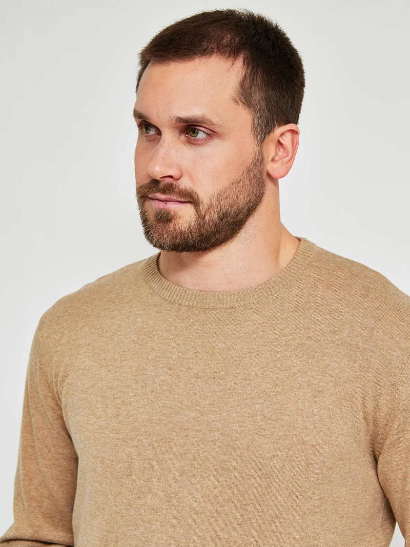 SWEATER HOMBRE KENNETH STEVENS ALGODÓN CUELLO REDONDO BÁSICO - 3